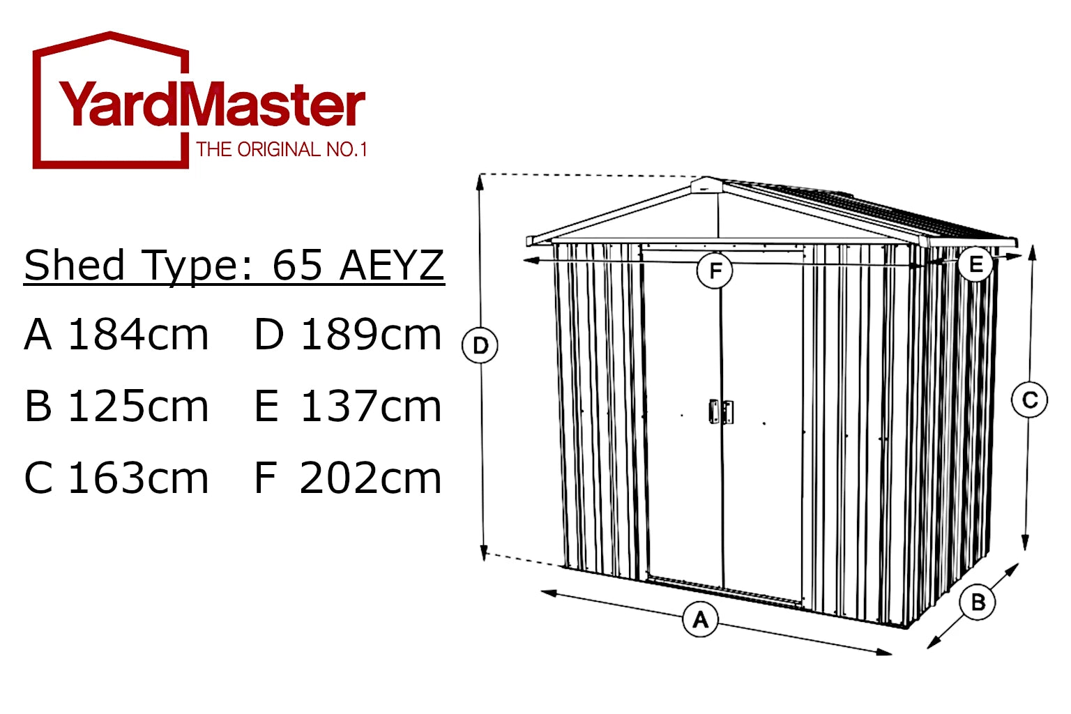 Gerätehaus Heidelberg 6ft x 5ft AEYZ - YardMaster International